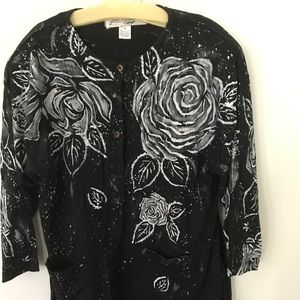 Handbpainted Jacket and skirt